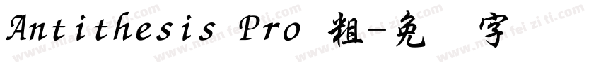 Antithesis Pro 粗字体转换